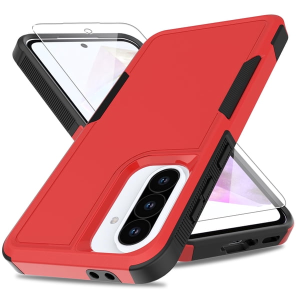 Funda para teléfono Yuanming Galaxy A36 5G de grado militar roja
