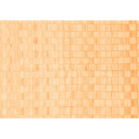 Ahgly Company Indoor Rectangle Solid Orange Modern Area Rugs, 4' x 6'