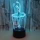 thumbnail image 2 of Luz nocturna LED con ilusión óptica 3D, lámpara de noche con ilusión óptica, lámpara de noche táctil de 7 colores para dormitorio o mesa, luz nocturna infantil Art Déco con cable USB, bailarina, 2 of 5
