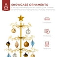 thumbnail image 4 of Best Choice Products 6ft Wrought Iron Ornament Display Christmas Tree w/ Easy Assembly, Stand - Gold, 4 of 9