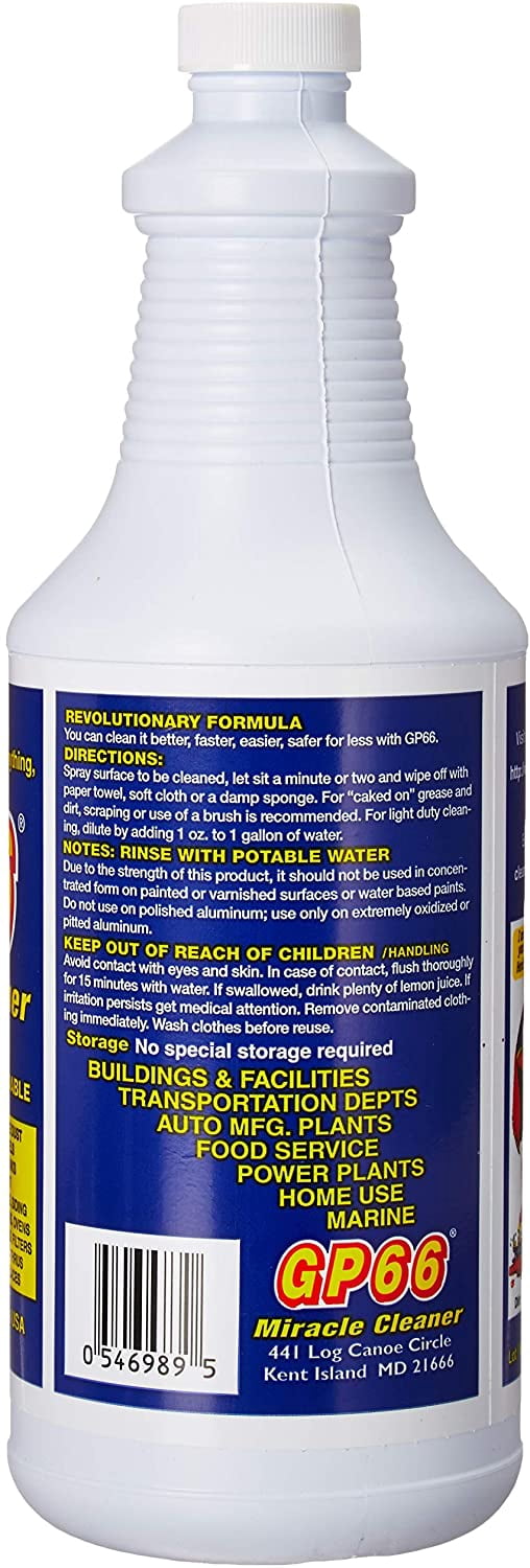 GP66 Green Miracle Cleaner Super Size! (32 oz.) Powerful American Made Heavy Duty All Purpose Cleaner Cleans Over 1,000 Surface Types