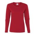thumbnail image 1 of Gildan Heavy Cotton T-Shirt for Women Long Sleeve Scoop Neck Fit Cotton Shirt up to 3XL, 1 of 5