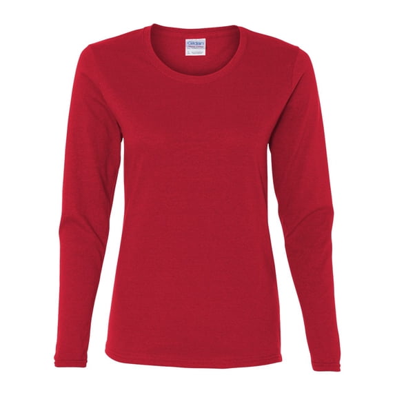 Gildan Heavy Cotton T-Shirt for Women Long Sleeve Scoop Neck Fit Cotton Shirt up to 3XL
