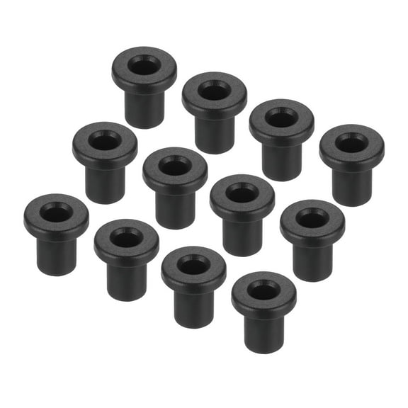 15Pcs t Shape Rubber Grommet Mount Dia 5mm ID 3mm H 8mm Black