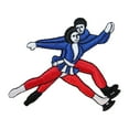 thumbnail image 1 of ID 1471 Figure Skating Duo Patch Ice Skate Dancing Embroidered Iron On Applique, 1 of 1