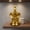 Gold, variant on VVQ Pair Resin Elephant Figurines, Cute Mini Elephant Ornaments for Home Decor, Small Resin Statues Indoor Outdoor Decorative Craft, Black