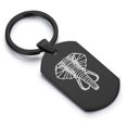 thumbnail image 1 of Stainless Steel Geometric Polygon Elephant Animal Dog Tag Keychain Circle Ring, 1 of 2