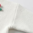 thumbnail image 6 of NAISIBABY Toddler Girls Sweater, Long Sleeve Crew Neck Pullover Cute Embroidery Fall Winter Ribble Knit Tops White 9Months, 6 of 7