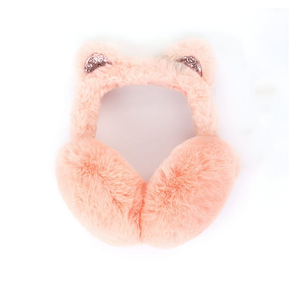 TELOLY Fluffy Ear Muff for Women Plush Foldable Earmuffs Kids Winter Earmuffs Girls Boys Cold Weather Ear Warmer One Size