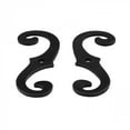 thumbnail image 7 of Renovators Supply Black Cast Iron Shutter Dog Holders 6.5" Long Antique Decorative S Style Black Rust Resistant Powder Coated External Shutter Tieback Hardware Including Mounting Screws Pack of 2, 7 of 7