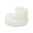 thumbnail image 2 of Shep 36" Curved Dog Sofa Bed Medium Ivory White Boucle, 2 of 8