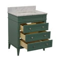 thumbnail image 5 of Eleanor 30" Bathroom Vanity with Sage Green Cabinet and Carrara Marble Top, 5 of 5