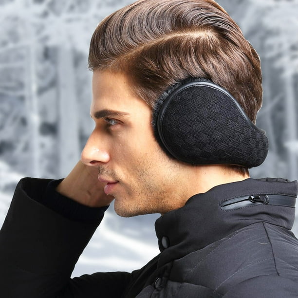 Cache-oreilles en peluche douce pour l'hiver - Cache-oreilles en polaire -  Style derrière la tête - Pour activités intérieures et extérieures - Pour  hommes, femmes, enfants,MU 