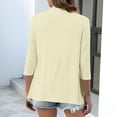 thumbnail image 3 of Women's Chiffon Blouses Lightweight Open Front Cardigan 3/4 Sleeve Cover Ups Shrugs Shawls and Wraps Kimono Jacket Coat, 3 of 8