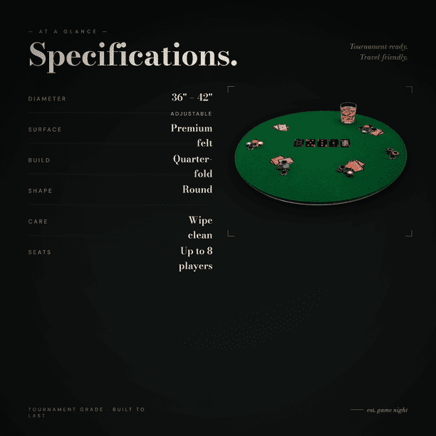 Filz-Tischabdeckung Für Karten- Und Brettspiele – Runde Elastische Tischdecke Aus Wollfilz (Grün, 91–122 Cm) – Leise, Robust & Perfekt Für Poker, Mahjong & Co. Tischdecke Spiel