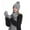 Gray2#, variant on Caywon Women's Winter Double Layer Fleece Lined Thickened Warm Wool Hat Scarf Gloves Three Piece Set Clothing Matching Set Coordinated Design