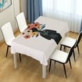thumbnail image 4 of Yayeee Tablecloths 60" x 60" Rectangle Wrinkle Resistant Party Table Cover, Black Flowers, 4 of 8