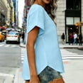 thumbnail image 4 of beishanbush Summer Sales Saving $10 Basic Tees Casual Tshirts Women's Blouse,V Neck Short Sleeve Casual Work Summer Under $10, 4 of 5