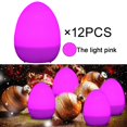 thumbnail image 4 of Paquete de 12 huevos de Pascua rico y de 2.0 in para relleno de bolsas, decoración para hogar, regalos de temáticos de Pascua, búsqueda Iluminación rosa yotijar Huevos de Pascua, 4 of 10