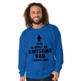 thumbnail image 5 of Cool What an Awesome Dad Looks Like Men's Crewneck Sweatshirt Brisco Brands X, 5 of 6