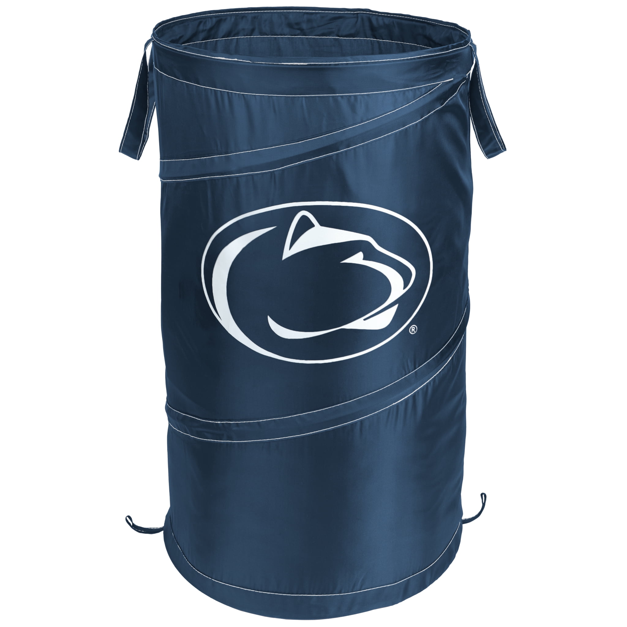 Smart Design Pop-up Spiral Laundry Hamper Bag - 15 x 25 inch - Pennsylvania State University -  White & Navy Blue - Nittany Lions