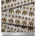 thumbnail image 2 of Soimoi Poly Georgette Fabric Aztec & Tribal Elephant Ethnic Printed Fabric 1 Yard 42 Inch Wide, 2 of 3