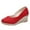 Red, variant on ZTTD Fashion Women Summer Slip-On Comfortable Wedges Shoes Beach Round Toe Breathable Sandals Black
