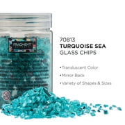 Plaid Fragment Effects Glass Chips, Turquoise, 6 oz