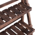 thumbnail image 6 of Spaco 3 Tier Outdoor Wood Design Folding Display Flower Stand, Flower Pot Stand for Planter Corner Garden Balcony Patio, 6 of 6