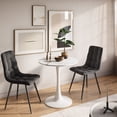 thumbnail image 2 of Kris & Alley Ivanza Round Marbled Finish Engineered Wood Top Bistro Dining Table with Metal Pedestal Base, 2 of 6