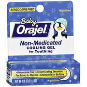 Baby Orajel Non-Medicated Cooling Gel for Teething Nighttime - 0.18 oz