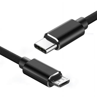 Câble USB C Vers Micro USB 2.0, Charge Les Périphériques Micro USB, 1.5m Câble Tressé Nylon Compatible Avec MacBook (Pro) - Informatique