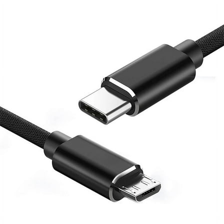 USB C to Micro USB Cable 3ft , Braided Type C to Micro USB Cable, Android Charging Cable Supports Charging and 480Mbps Sync, for Mobile, MacBook Pro Samsung Galaxy, LG,Android Phone,PS4, Camer