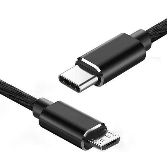 USB C to Micro USB Cable 3ft , Braided Type C to Micro USB Cable, Android Charging Cable Supports Charging and 480Mbps Sync, for Mobile, MacBook Pro Samsung Galaxy, LG,Android Phone,PS4, Camer
