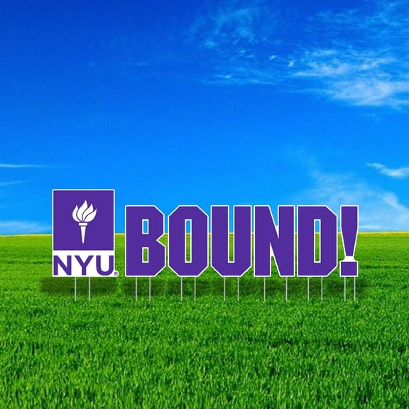 New York University BOUND Mascot Yard Sign Set