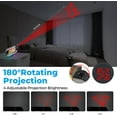 thumbnail image 2 of Projection Alarm Clock 7.4" LED Projection Clocks for Bedroom Digital Clock with 180° Rotatable Projector, Battery Backup, USB Charger Ports, Large Display Alarm Clock Projection on Ceiling, 2 of 11