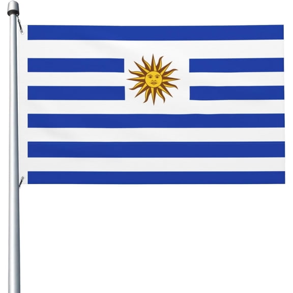 Uruguay Flag 3x5 Outdoor Double Sided Flag Banner For Outside With 2 Brass Grommets Patio Lawn Decor Flags