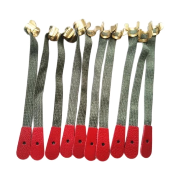 10 piezas PIANO CORRERAS de PROBACIÓN PIEZAS de REPARACIÓN Estilos Estilos estándar Widget de herramienta de ajuste de piano Cintas de bridas de uso verde