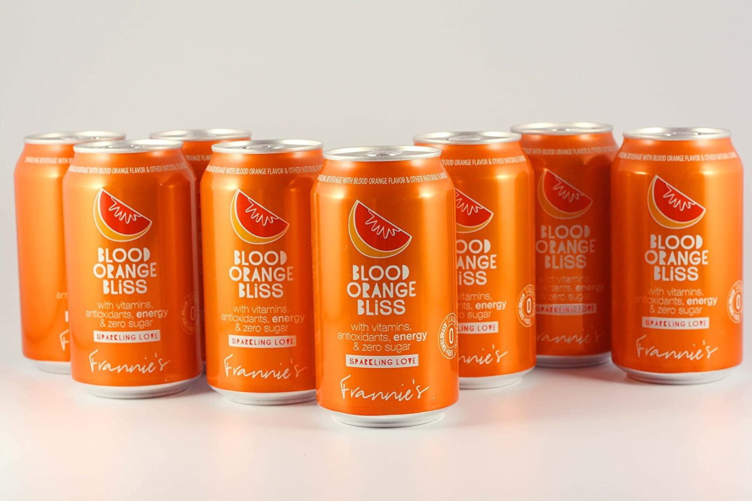 AmishTastes Frannies Blood Orange Bliss Sparkling Beverage, Protected With High-Density Foam, 12 Oz. Pack of 8