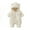 Beige, variant on BENJAMJAM 0-2Y One-Piece Romper Bear Ear Hood Adorable Bear Patch Detail Multiple Colors Ideal Fall/Winter Outings & Daily Wear