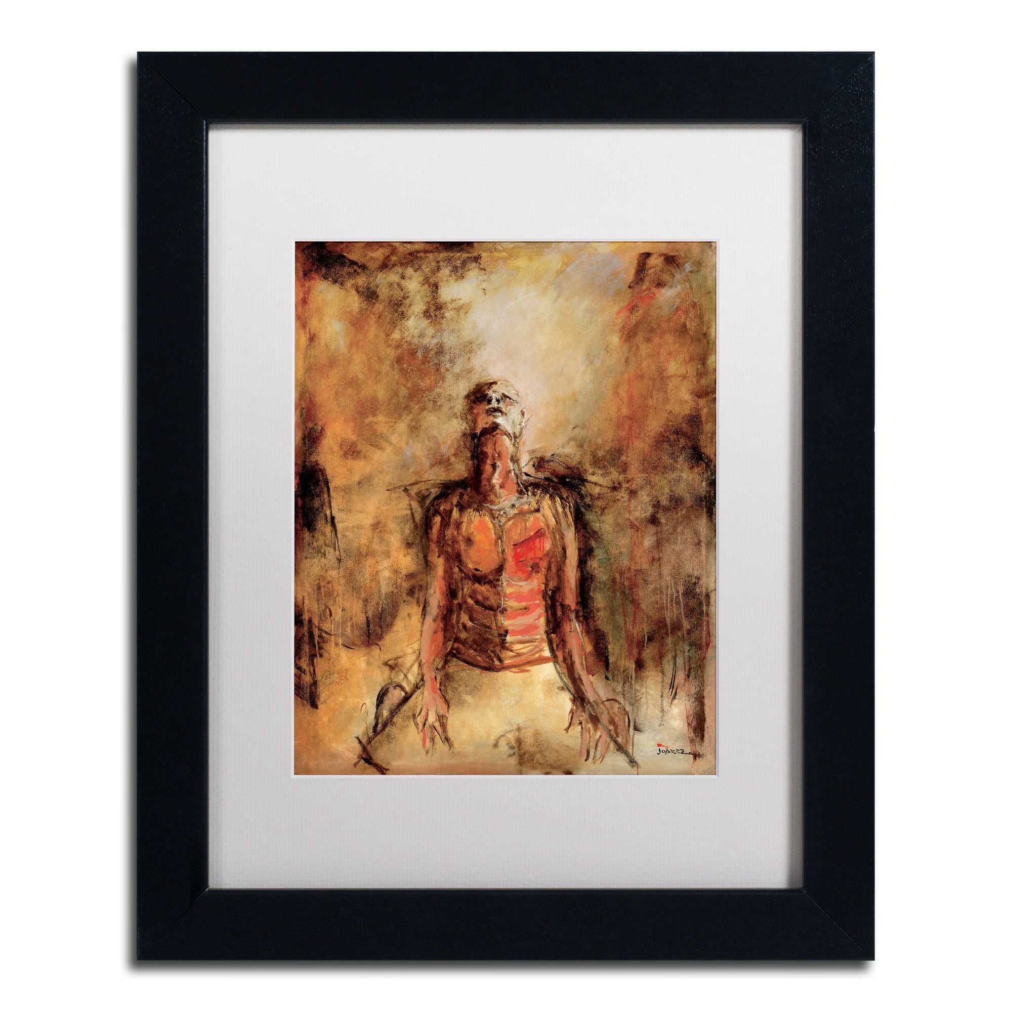 Trademark Fine Art "Totally Surrender" Canvas Art by Joarez, White Matte, Black Frame