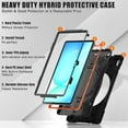 thumbnail image 3 of Funda para Samsung Galaxy Tab S10 FE+ Plus de 13,1 pulgadas, modelo 2025 (X620/X626B), funda de silicona resistente con asa, soporte de 360 ​​grados, correa y soporte para S Pen., 3 of 9