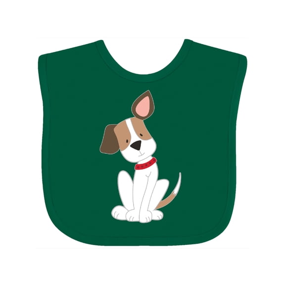 Inktastic Dog with ear up Boys or Girls Baby Bib