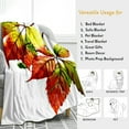 thumbnail image 4 of Lilixerw Clearance Fall Decoraitve Throw Blanket,Thanksgiving Autumn Maple Leaf Throw Blanket,Cute Soft Cozy Lightweight Warm Fuzzy Plush Fleece Blankets and Throws,for Couch Sofa Bed Living Room, 4 of 6