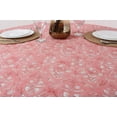 thumbnail image 5 of Sweet Pink and White Indian Hand Block Printed 100% Pure cotton Cloth Round Tablecloth, Party Tablecloth, Table Linen, Dining Table Decor, 5 of 5