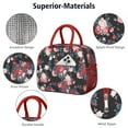 thumbnail image 4 of Lunch Bag Lunch Box for Women Reusable Insulated Lunch Cooler Bags,Large Capacity for Work Travel Picnic,Water-Resistant Pioneer Colorful Floral Lunch Tote Bag Gifts for Woman Mom Red, 4 of 6