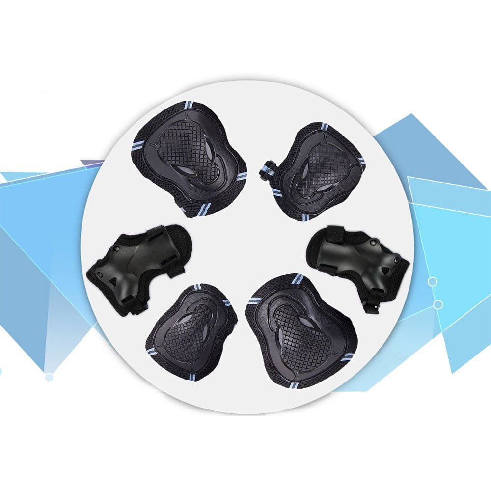 Bestmall 6Pcs Knee + Elbow Wrist Protective Pads Sets Protector Guard Pad Safety Gear for Roller Skating Skateboard... by Besmall