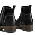 thumbnail image 2 of Pennysue Women's Ankle Boots Platform Lug Sole Chunky Heel Black Chelsea Booties with Side Zipper Size 6.5, 2 of 7