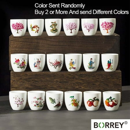 

120ML Magic Teacup Heat Sensitive Ceramic Coffee Mugs Kung Fu Color Changing Cup Heat Revealing Puer Tea art Tea Set Gift
