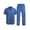 A08-Royal Blue, variant on Men's 2 Piece Summer Beach Linen Button Down Shirt & Pant Outfit Set